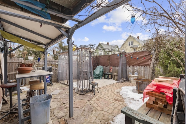 view of patio / terrace featuring a fenced backyard