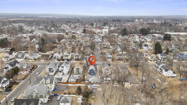 aerial view featuring a residential view