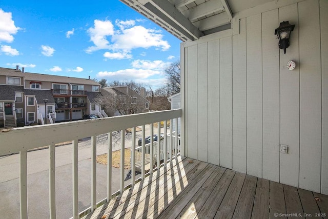 balcony featuring a residential view