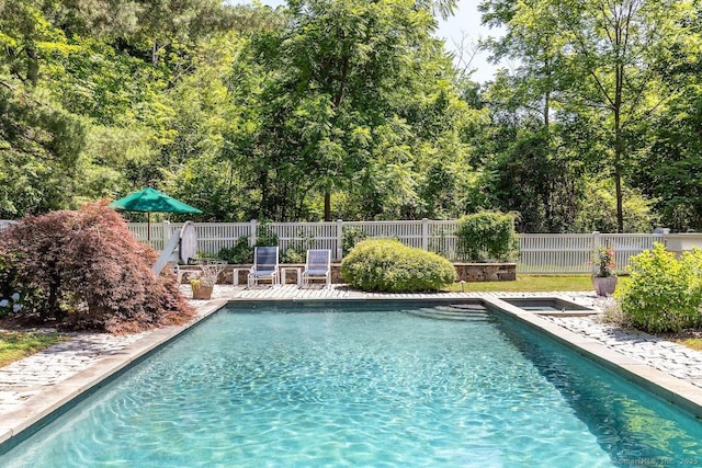 outdoor pool with fence