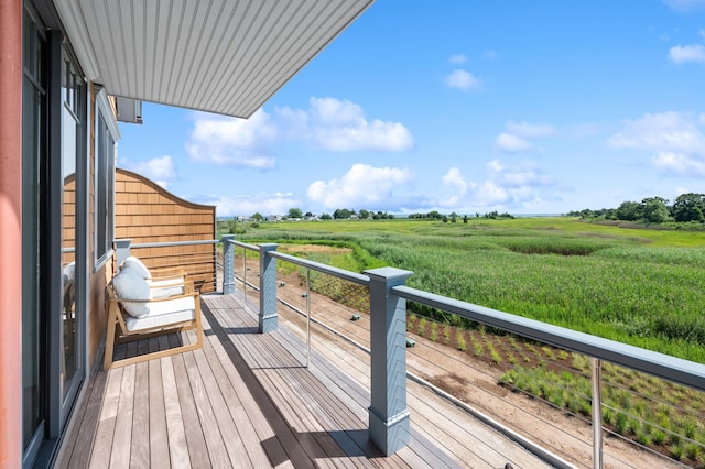 balcony with a rural view