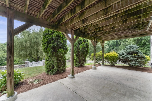 view of patio with fence