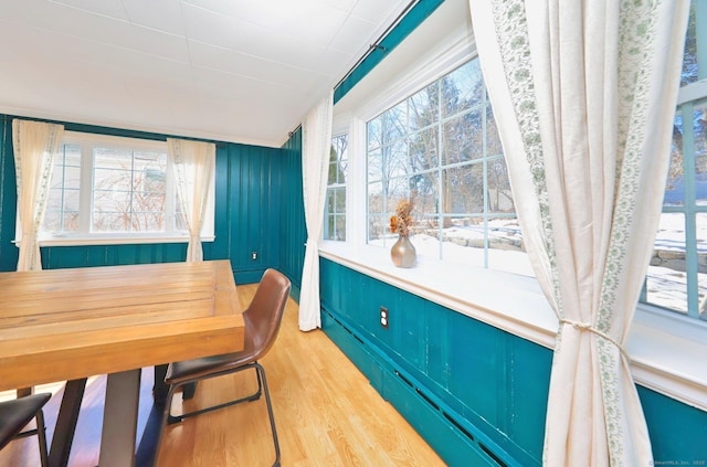 dining area featuring wood finished floors