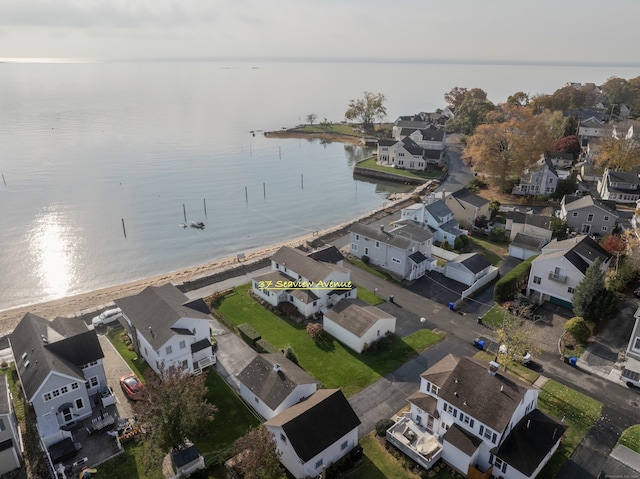 37 Seaview Ave, Branford, CT 06405 - drone / aerial view with a water view and a residential view