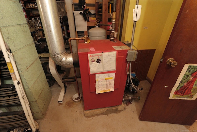 utility room with a heating unit