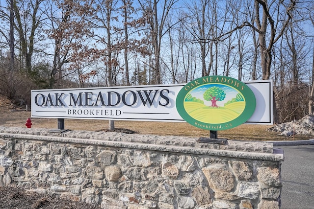 view of community sign