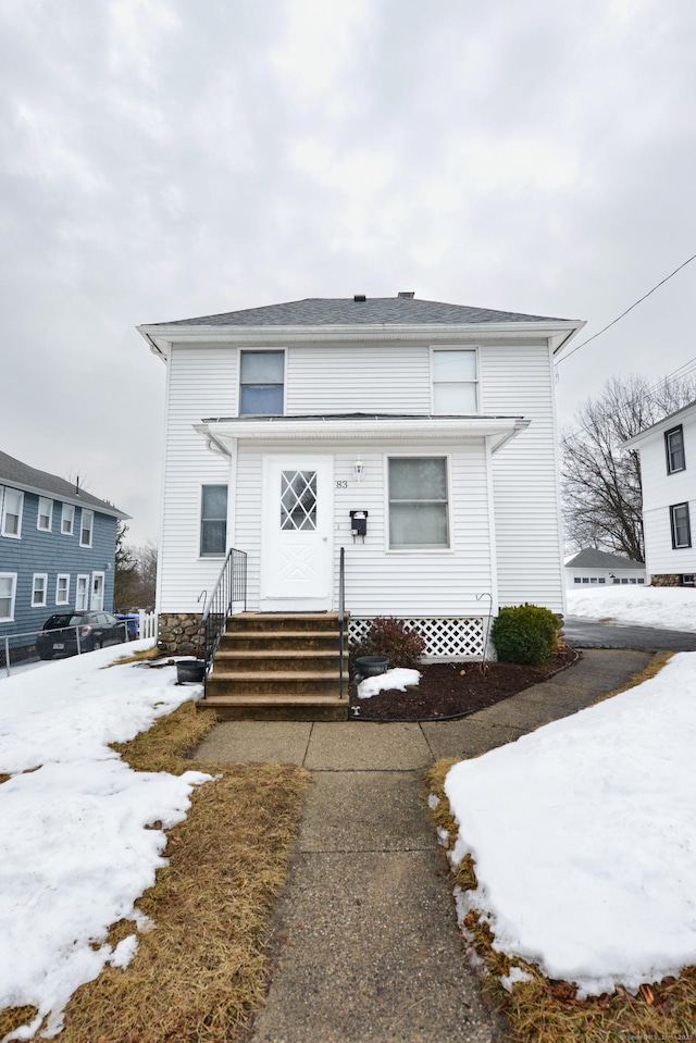 view of front of home with entry steps