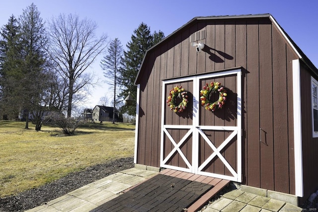 view of shed