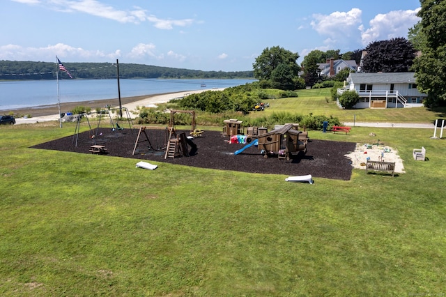 37 Skyline Dr, Groton, CT 06340 - community play area with a water view and a yard