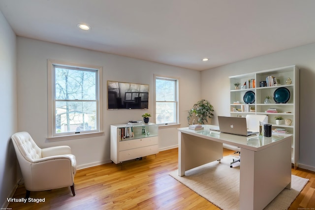 37 Skyline Dr, Groton, CT 06340 - office space with plenty of natural light, light wood-type flooring, and recessed lighting