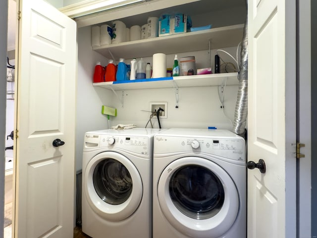 laundry room featuring laundry area and independent washer and dryer