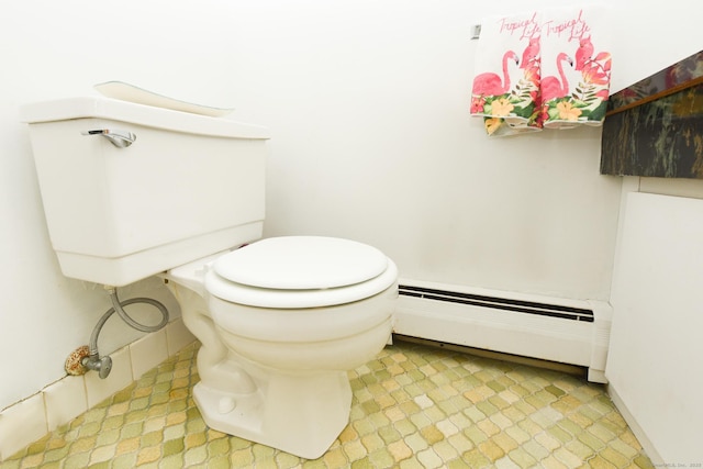 333 Vincellette St Unit 16, Bridgeport, CT 06606 - bathroom featuring a baseboard heating unit and toilet