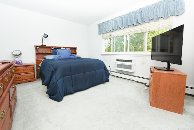 333 Vincellette St Unit 16, Bridgeport, CT 06606 - carpeted bedroom with a baseboard radiator and a wall unit AC