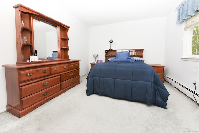 333 Vincellette St Unit 16, Bridgeport, CT 06606 - bedroom featuring light colored carpet and a baseboard heating unit