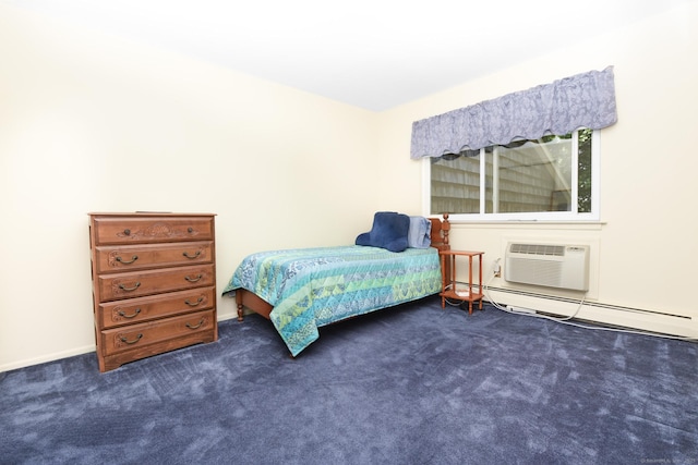 333 Vincellette St Unit 16, Bridgeport, CT 06606 - bedroom with a baseboard heating unit, carpet floors, and a wall mounted AC