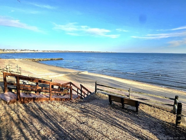 water view featuring a beach view