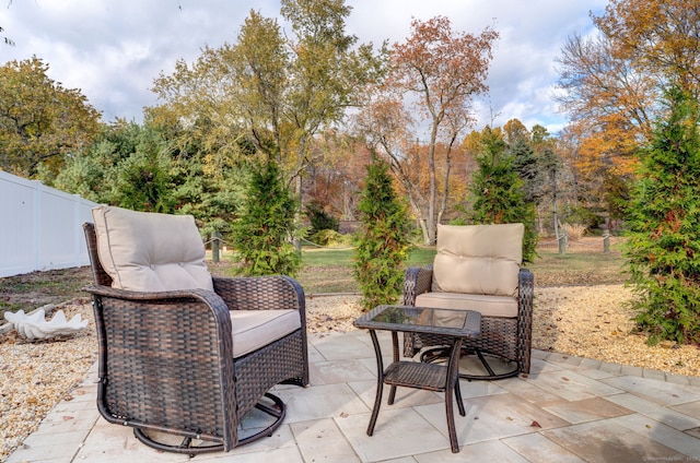 view of patio with fence