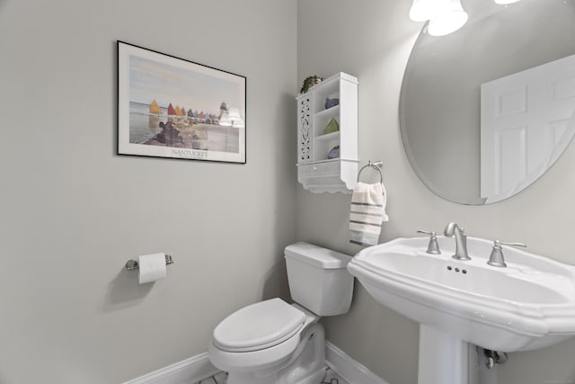 3 Spencer Ct, Clinton, CT 06413 - bathroom with baseboards, toilet, and a sink