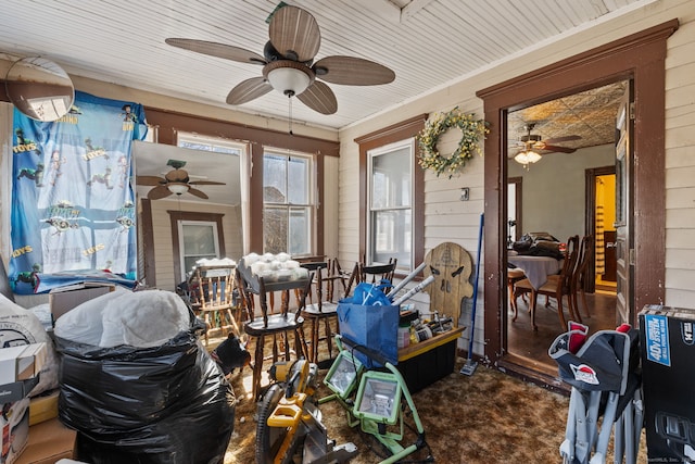 view of sunroom