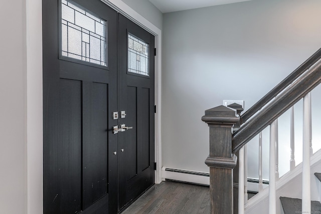 34 Indian Hill Rd, New Fairfield, CT 06812 - foyer with stairs and dark wood-style flooring