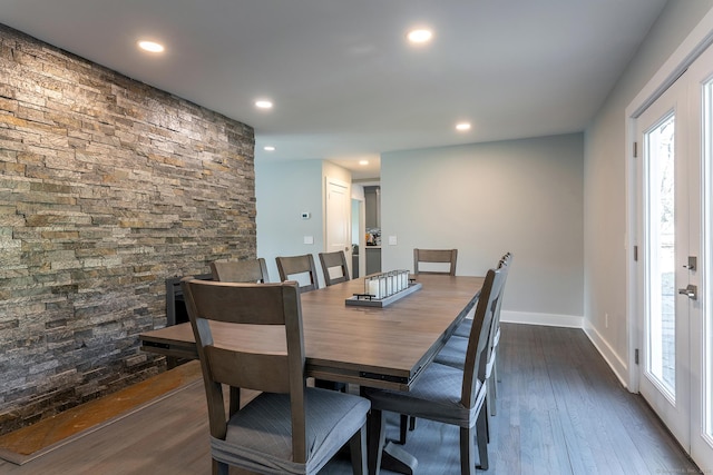 34 Indian Hill Rd, New Fairfield, CT 06812 - dining area featuring recessed lighting, baseboards, a healthy amount of sunlight, and dark wood-style flooring