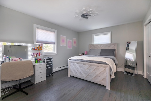 34 Indian Hill Rd, New Fairfield, CT 06812 - bedroom featuring dark wood-style floors and a baseboard radiator