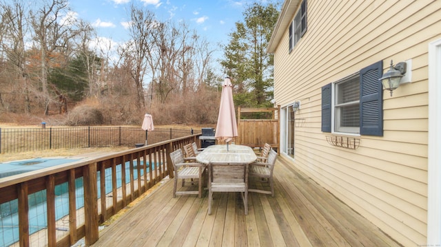 1557 Georges Hill Rd, Southbury, CT 06488 - wooden deck with outdoor dining space