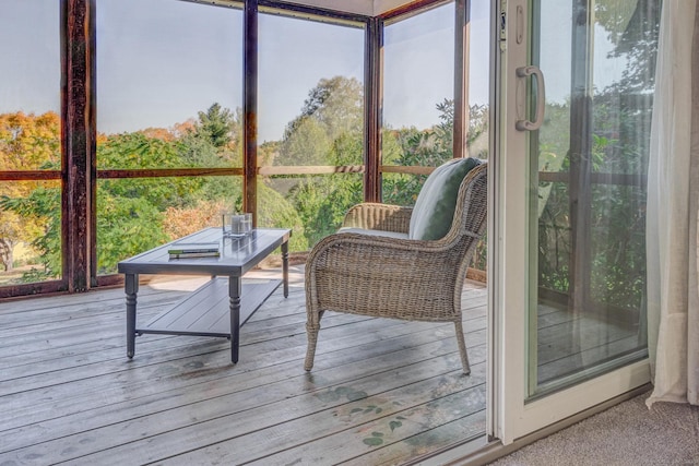 view of sunroom