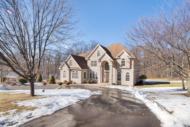 view of front of home featuring driveway and stucco siding