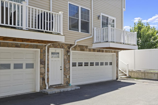 garage with driveway