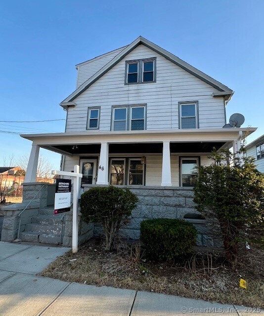 view of front of house with covered porch