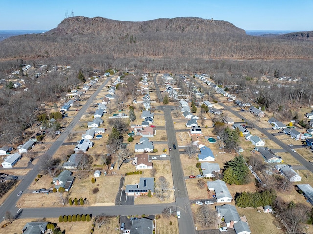 aerial view featuring a mountain view