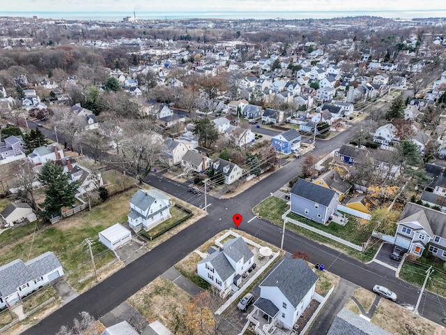 aerial view with a residential view