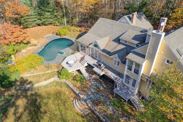 birds eye view of property