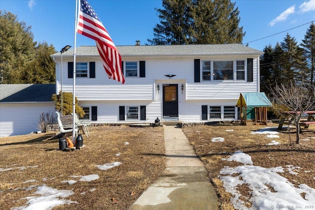 view of split foyer home