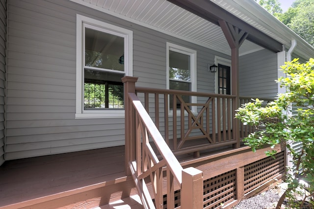 entrance to property with a porch