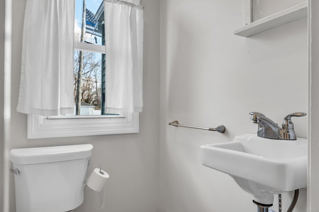 bathroom featuring a sink and toilet