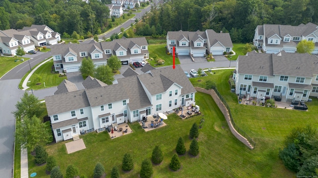 bird's eye view with a residential view