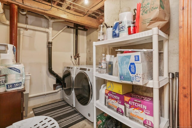 laundry room with laundry area and separate washer and dryer