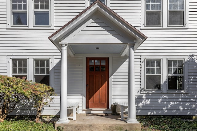 view of doorway to property