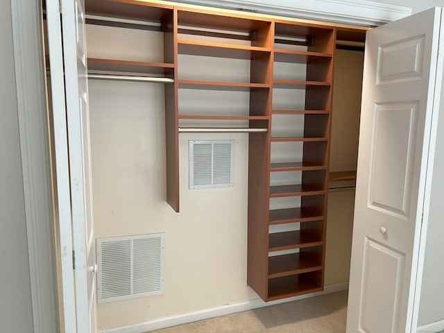 closet featuring visible vents