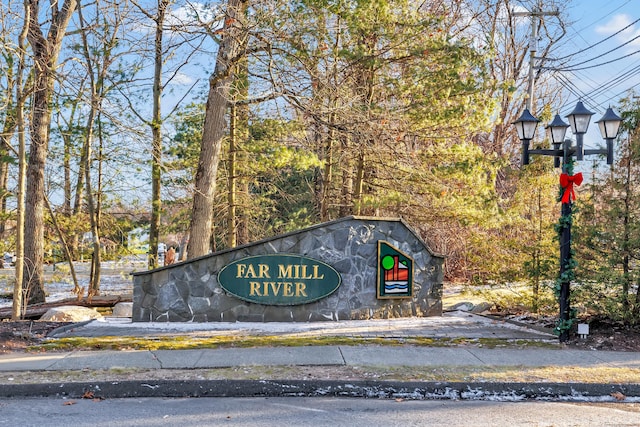 view of community sign