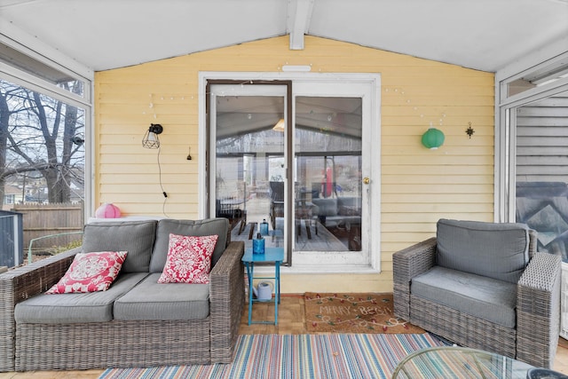 deck featuring an outdoor hangout area