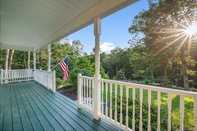 view of wooden terrace