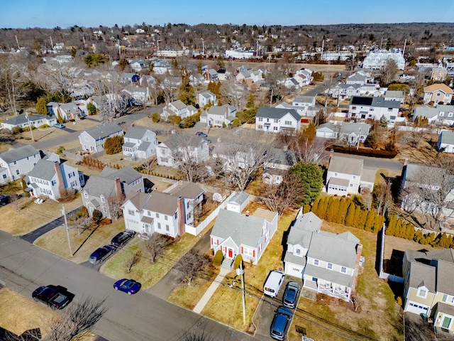 aerial view with a residential view