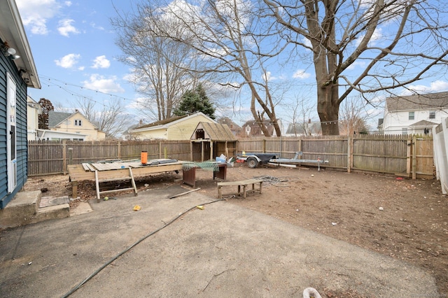 view of patio with a fenced backyard