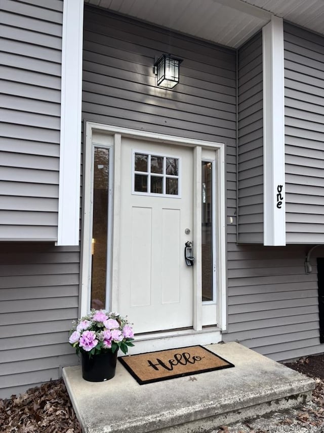 view of doorway to property