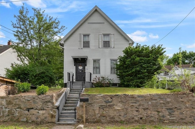 view of front of property with fence