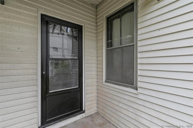 view of doorway to property