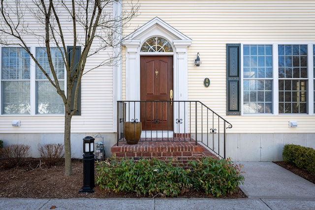 view of doorway to property